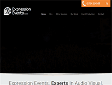 Tablet Screenshot of expressionevents.co.uk